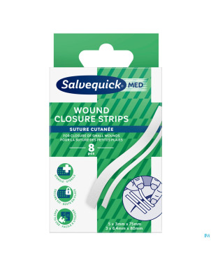 Salvequickmed wound closure strips