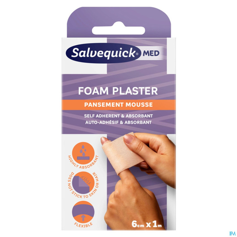 Salvequick foam plaster    6cmx1m