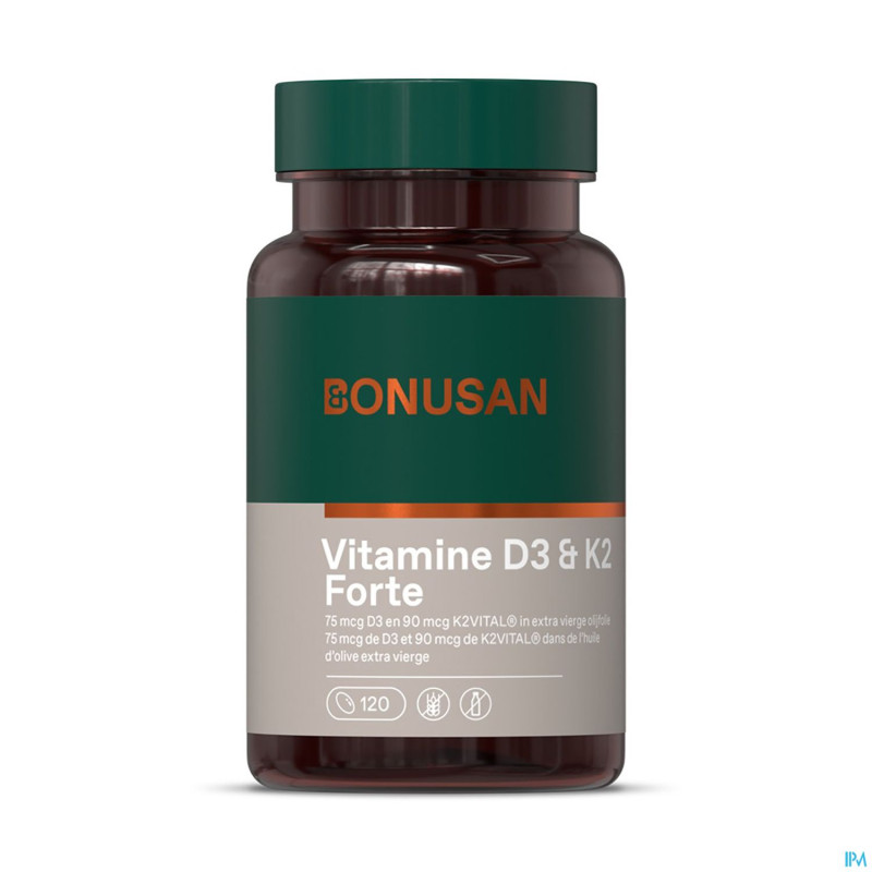 Vitamine d3 & k2    softcaps 120 bonusan