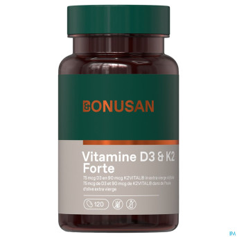 Vitamine d3 & k2    softcaps 120 bonusan