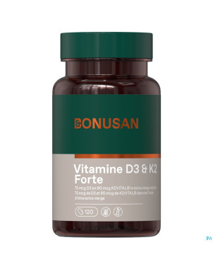 Vitamine d3 & k2    softcaps 120 bonusan