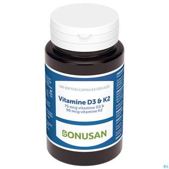 Vitamine d3 & k2    softcaps 120 bonusan