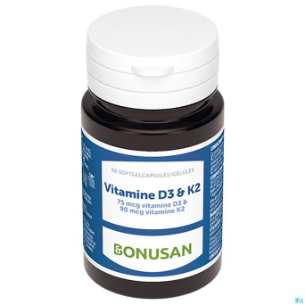 Vitamine d3 & k2    softcaps 60 bonusan