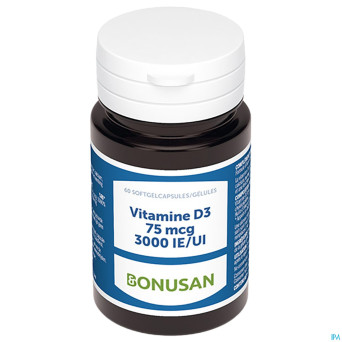 Vitamine d3 75mcg/ 3000 ie    softcaps 60 bonusan