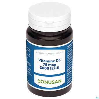 Vitamine d3 75mcg/ 3000 ie    softcaps 120 bonusan