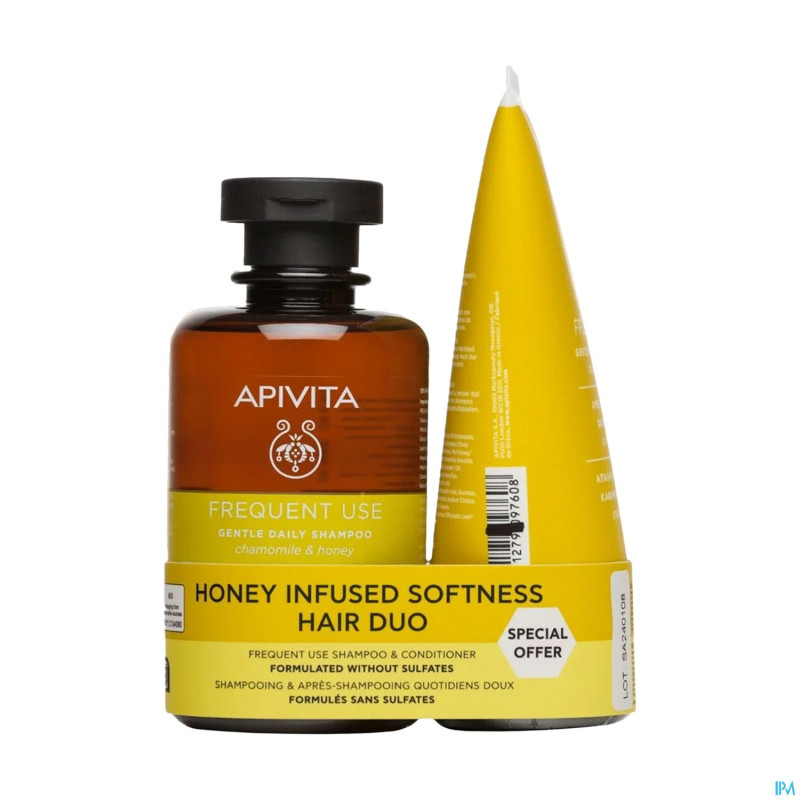 Apivita moisturizing shampoo 250ml + condit. 150ml