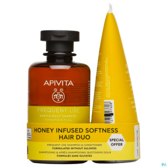 Apivita moisturizing shampoo 250ml + condit. 150ml