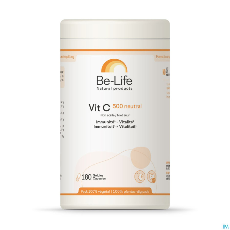 Vit c 500 neutral be life caps180 nf rempl.4509352
