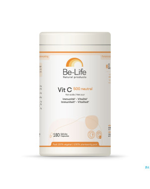 Vit c 500 neutral be life caps180 nf rempl.4509352