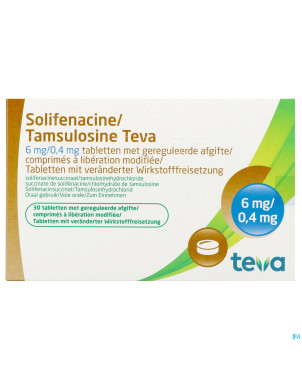 Solifenacine tamsulosine teva 6/04,mg lib.m.comp30