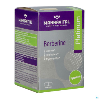 Mannavital berberine platinum    v-caps 60