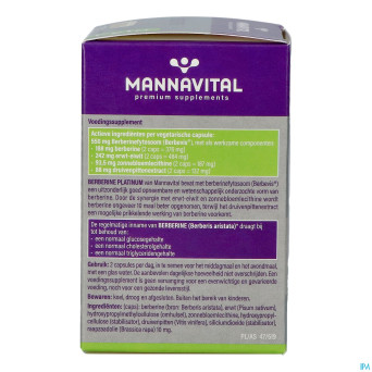 Mannavital berberine platinum    v-caps 60