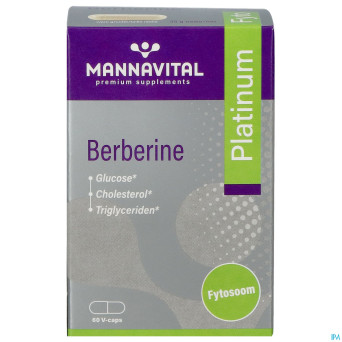 Mannavital berberine platinum    v-caps 60