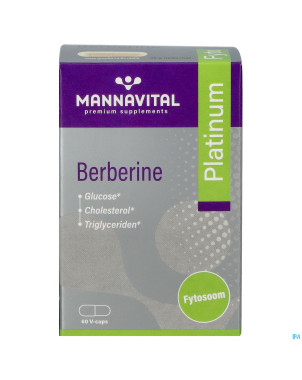 Mannavital berberine platinum    v-caps 60