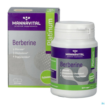 Mannavital berberine platinum    v-caps 60