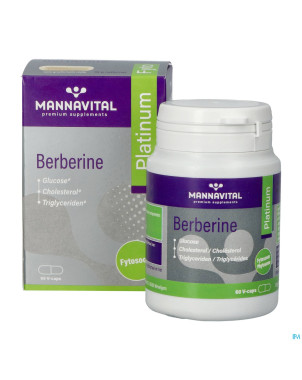 Mannavital berberine platinum    v-caps 60