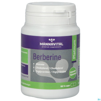 Mannavital berberine platinum    v-caps 60