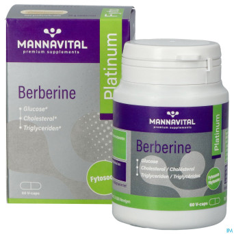 Mannavital berberine platinum    v-caps 60