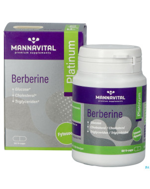 Mannavital berberine platinum    v-caps 60