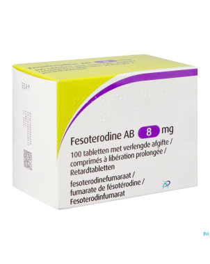Fesoterodine ab 8mg liberation prolongee  comp 100