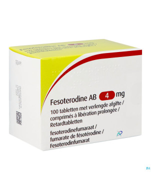 Fesoterodine ab 4mg liberation prolongee  comp 100