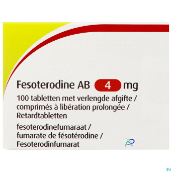 Fesoterodine ab 4mg liberation prolongee  comp 100