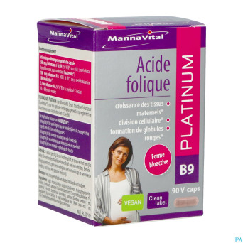 Mannavital acide folique platinum    v-caps 90
