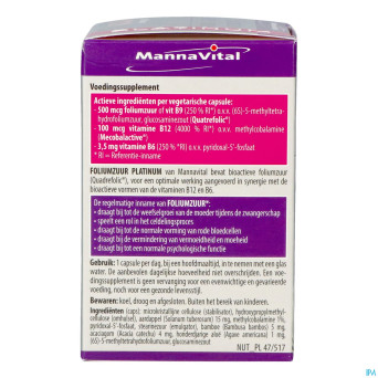 Mannavital acide folique platinum    v-caps 90