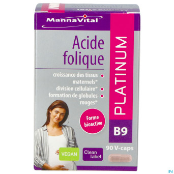 Mannavital acide folique platinum    v-caps 90