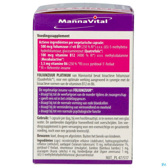 Mannavital acide folique platinum    v-caps 90