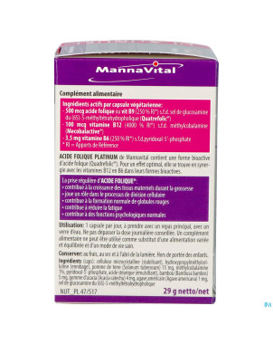 Mannavital acide folique platinum    v-caps 90