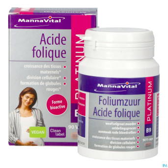 Mannavital acide folique platinum    v-caps 90