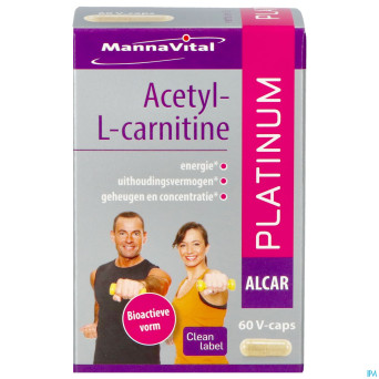 Mannavital acetyl l-carnitine platinum   v-caps 60