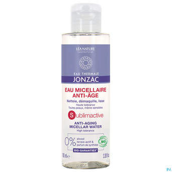 Jonzac sublimactive eau micellaire a/age bio 100ml