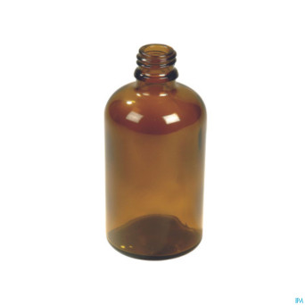 Flacon verre brun rond pp18 s/capsule 15ml    30
