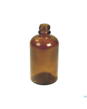 Flacon verre brun rond pp18 s/capsule 15ml    30