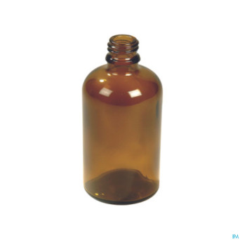 Flacon verre brun rond pp18 s/capsule 30ml    30