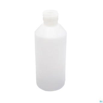 Flacon hdpe rond haut pp22 s/capsule 500ml 15