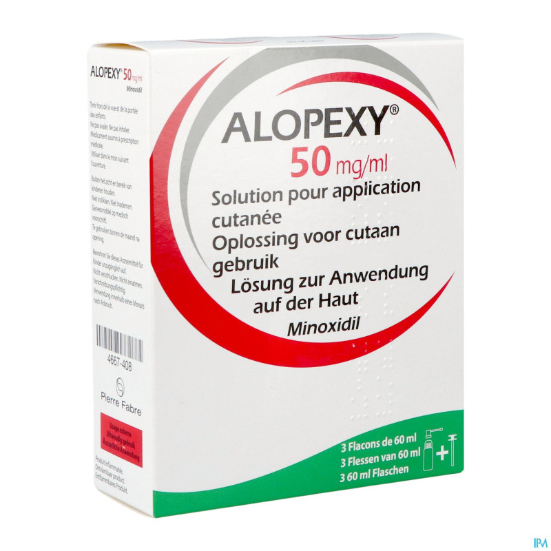Alopexy pi pharma 50mg/ml sol cutanee fl3x60ml pip