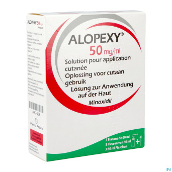 Alopexy pi pharma 50mg/ml sol cutanee fl3x60ml pip
