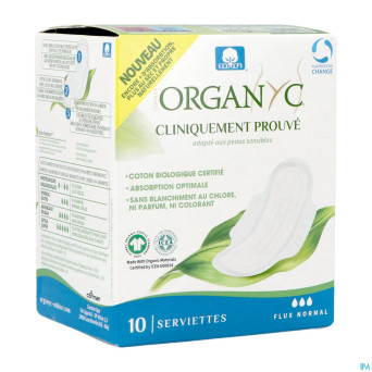 Organyc serviettes normal coton bio    10