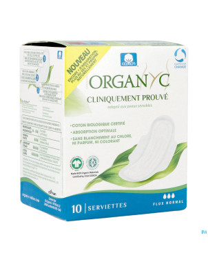Organyc serviettes normal coton bio    10