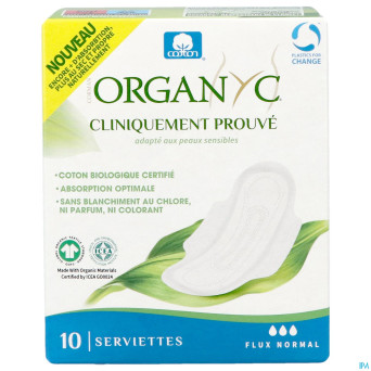 Organyc serviettes normal coton bio    10