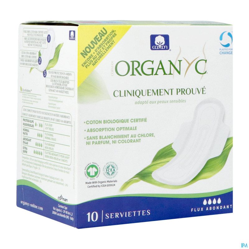 Organyc serviettes super coton bio    10