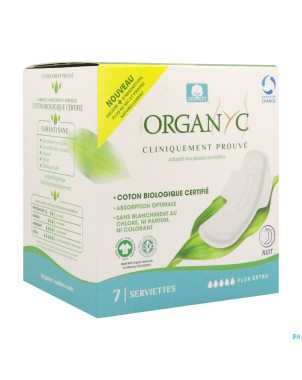 Organyc serviettes extra nuit bio coton    7