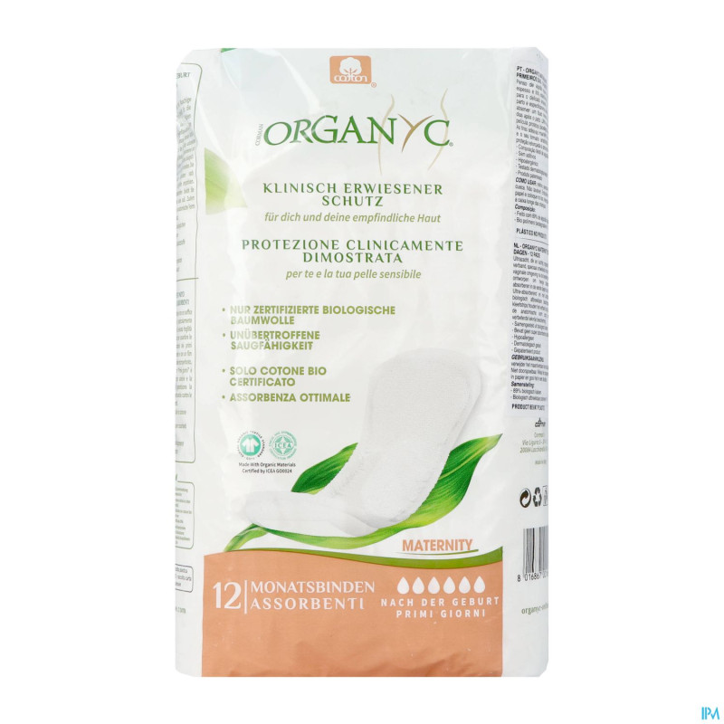 Organyc serviette maternite premiers jours    12