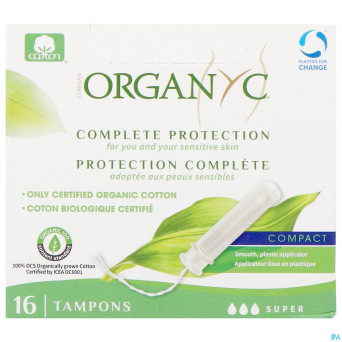 Organyc tampon compact super coton bio    16