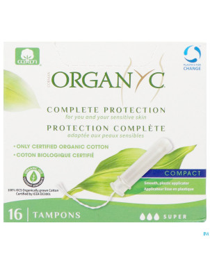 Organyc tampon compact super coton bio    16