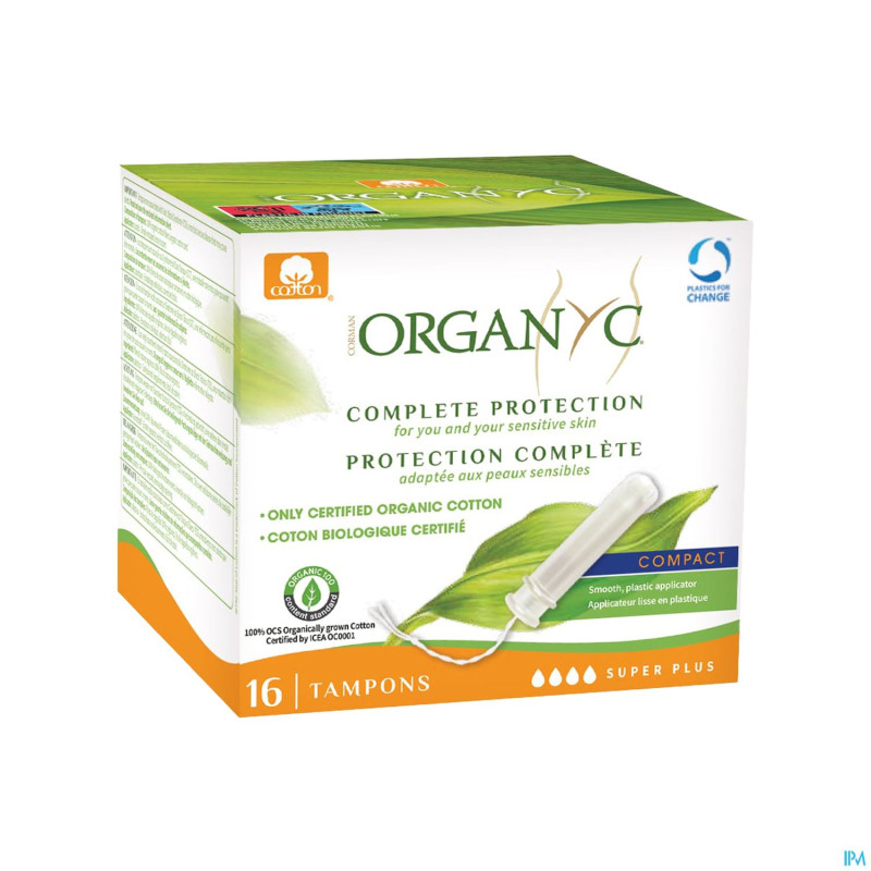 Organyc tampon compact super plus coton bio    16