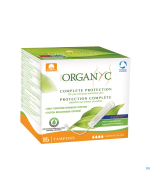 Organyc tampon compact super plus coton bio    16